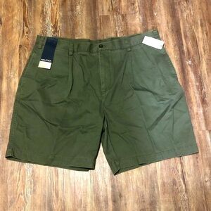Nautica Shorts Men's 44W Rigger Classic Fit Enzyme Stone Wash Double Pleated NWT